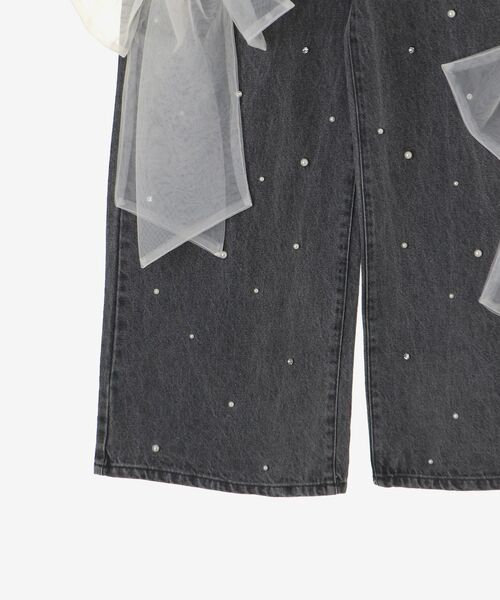 MAJESTIC LEGON(マジェスティックレゴン)の「リボンブローチセットキラキラデニム(デニムパンツ・レディース・サックスブルー/グレー・MEDIUM/SMALL)」の21枚目の写真