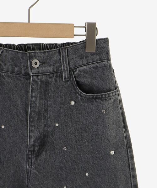 MAJESTIC LEGON(マジェスティックレゴン)の「リボンブローチセットキラキラデニム(デニムパンツ・レディース・サックスブルー/グレー・MEDIUM/SMALL)」の22枚目の写真