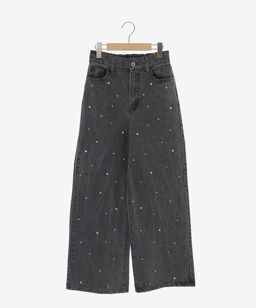 MAJESTIC LEGON（マジェスティックレゴン）の「リボンブローチセットキラキラデニム（デニムパンツ・レディース・サックスブルー/グレー・MEDIUM/SMALL）」の13枚目の写真