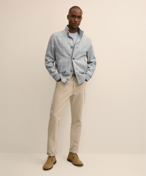 BROOKS BROTHERS（ブルックスブラザーズ）の「シルク／ウール　グレンプラッド　バルスターブルゾン（ブルゾン・メンズ・ライトグレー・LARGE/MEDIUM）」の2枚目の写真