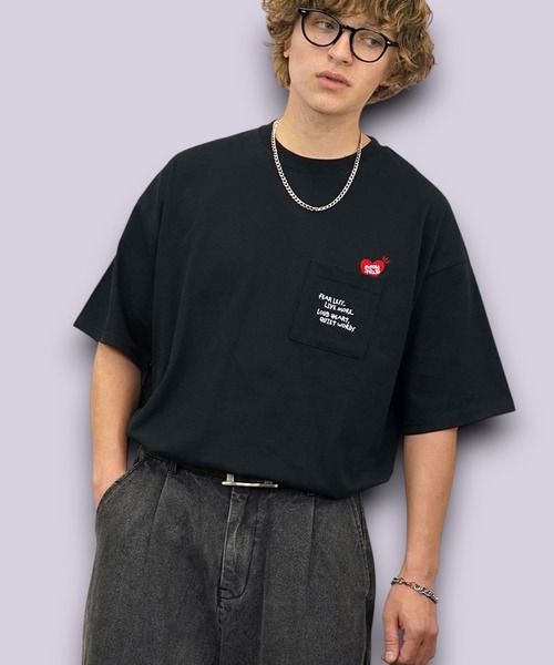 Burner(バーナー)の「【GROOVY STORE】CVC WIDE Crew Neck T-Shirt 刺繍&グラフィックT(Tシャツ/カットソー・メンズ・ホワイト/ダークネイビー/スミクロ/ダークグリーン系2/ホワイト系2/ブラック/ブラック系2/ダークグリーン/ブラック系4/ホワイト系3/ブラック系3/ホワイト系4/ライトブラック/ネイビー系/ホワイト系5/ブラック系5・M/L/LL)」の11枚目の写真