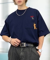 【GROOVY STORE】CVC WIDE Crew Neck T-Shirt 刺繍&グラフィックT