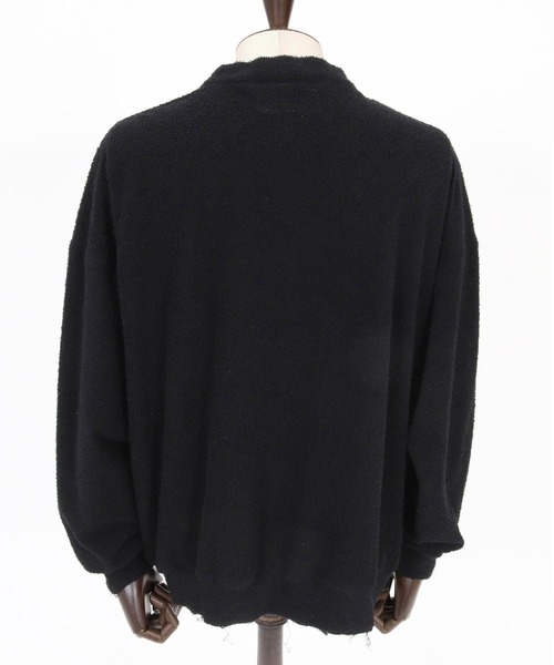 ADAM PATEK(アダムパテック)の「mcg3779-washed cotton pile raw-edge cardigan カーディガン(AP2614017)(カーディガン/ボレロ・メンズ・アイボリー/ブラック・2/1)」の19枚目の写真