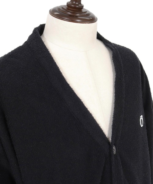 ADAM PATEK(アダムパテック)の「mcg3779-washed cotton pile raw-edge cardigan カーディガン(AP2614017)(カーディガン/ボレロ・メンズ・アイボリー/ブラック・2/1)」の20枚目の写真