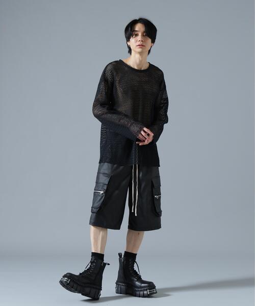 DANKE SCHON(ダンケシェーン)の「DankeSchon/ダンケシェーン/MESH L/S TEE(Tシャツ/カットソー・レディース・グレー/ブラック/ホワイト・F)」の5枚目の写真
