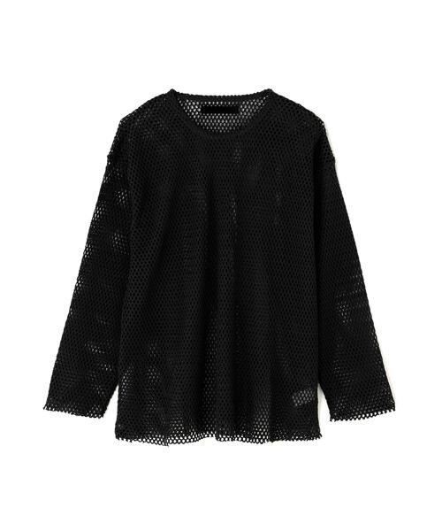 DANKE SCHON(ダンケシェーン)の「DankeSchon/ダンケシェーン/MESH L/S TEE(Tシャツ/カットソー・レディース・グレー/ブラック/ホワイト・F)」の6枚目の写真