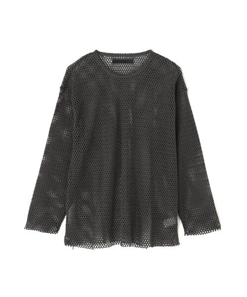 DANKE SCHON(ダンケシェーン)の「DankeSchon/ダンケシェーン/MESH L/S TEE(Tシャツ/カットソー・レディース・グレー/ブラック/ホワイト・F)」の11枚目の写真