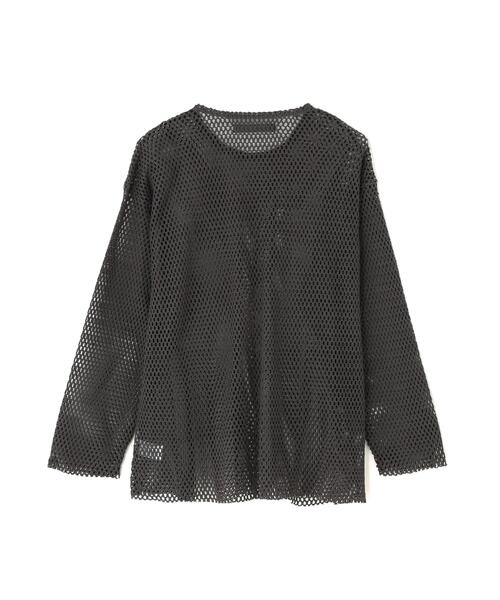 DANKE SCHON(ダンケシェーン)の「DankeSchon/ダンケシェーン/MESH L/S TEE(Tシャツ/カットソー・レディース・グレー/ブラック/ホワイト・F)」の12枚目の写真