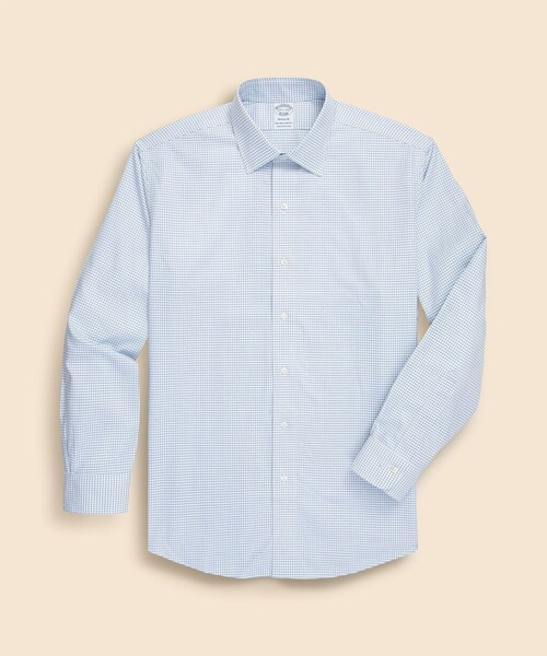 BROOKS BROTHERS（ブルックスブラザーズ）の「スーピマコットン　ストレッチロイヤルオックスフォード　シーズナルパターン　ドレスシャツ　Regular Fit（ビジネスシャツ・メンズ・ライトブルー・14 1/2-31/15-32/15-33/15 1/2-31/15 1/2-32/15 1/2-33/16-31/16-32/16-33/16 1/2-32/16 1/2-33）」の2枚目の写真