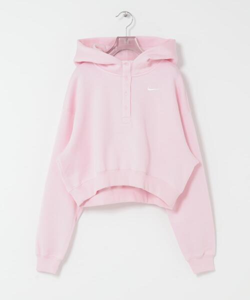 NIKE（ナイキ）の「NIKE　PHNX FLC OS CRP HNL（パーカー・レディース・ライトグレー/ブラウン/ブラック/ライトピンク/アイボリー・MEDIUM）」の6枚目の写真