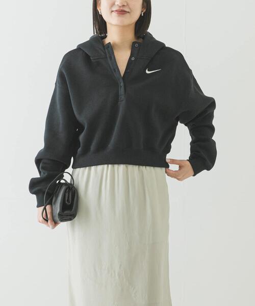 NIKE（ナイキ）の「NIKE　PHNX FLC OS CRP HNL（パーカー・レディース・ライトグレー/ブラウン/ブラック/ライトピンク/アイボリー・MEDIUM）」の9枚目の写真