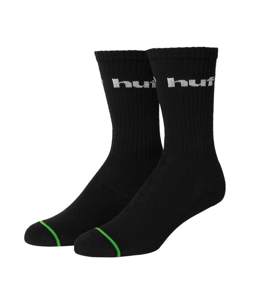 HUF（ハフ）の「89 CREW SOCKS（ソックス/靴下・メンズ・ホワイト/ブラック・O/S）」の2枚目の写真
