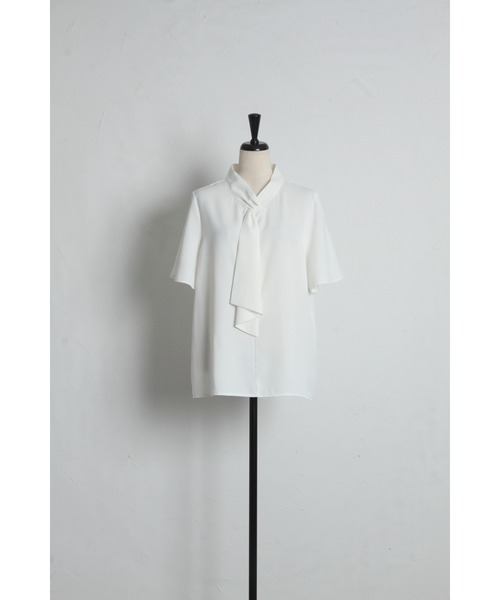 tocco closet（トッコ　クローゼット）の「ラッフルボウタイフレアスリーブブラウス（シャツ/ブラウス・レディース・ピンク/オフホワイト・M）」の15枚目の写真