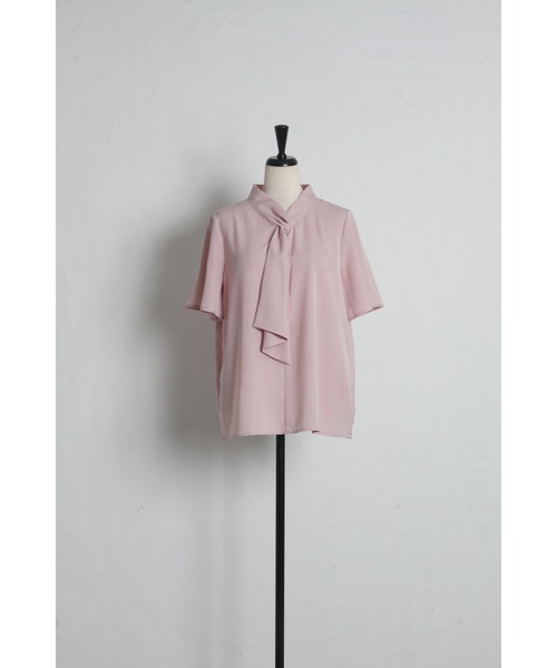tocco closet（トッコ　クローゼット）の「ラッフルボウタイフレアスリーブブラウス（シャツ/ブラウス・レディース・ピンク/オフホワイト・M）」の16枚目の写真