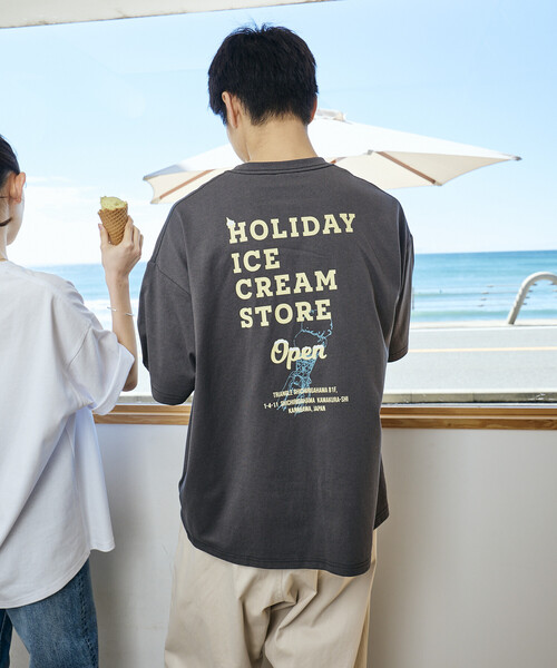 OFFICE HOLIDAY 店舗限定Tシャツ セール】限定展開 HOLIDAY ICECREAM×FREAK'S STORE 別注 ビッグ