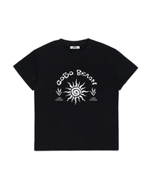 CC ウーマンアートワーククロップTシャツ(ブラック)