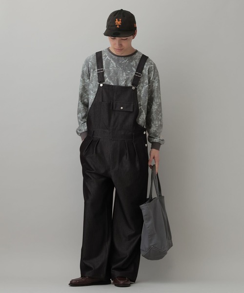 RAGEBLUE（レイジブルー）の「TR Denim Like OverAll/デニムライクオーバーオール（サロペット/オーバーオール・メンズ・ネイビー/ブラック・FREE）」の16枚目の写真