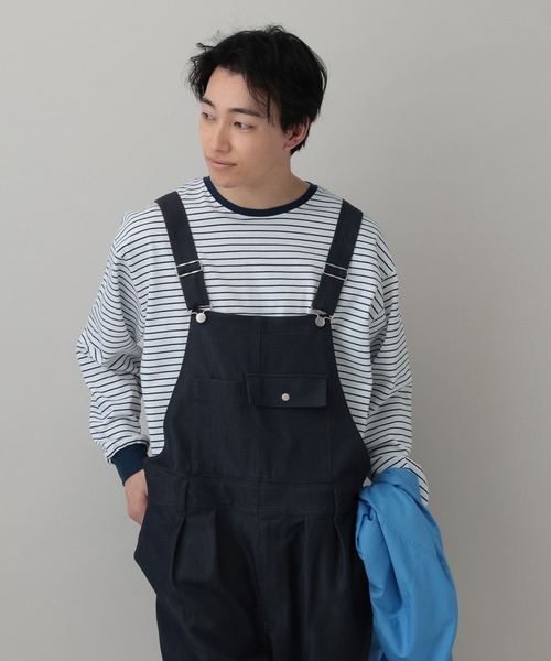 RAGEBLUE（レイジブルー）の「TR Denim Like OverAll/デニムライクオーバーオール（サロペット/オーバーオール・メンズ・ネイビー/ブラック・FREE）」の12枚目の写真