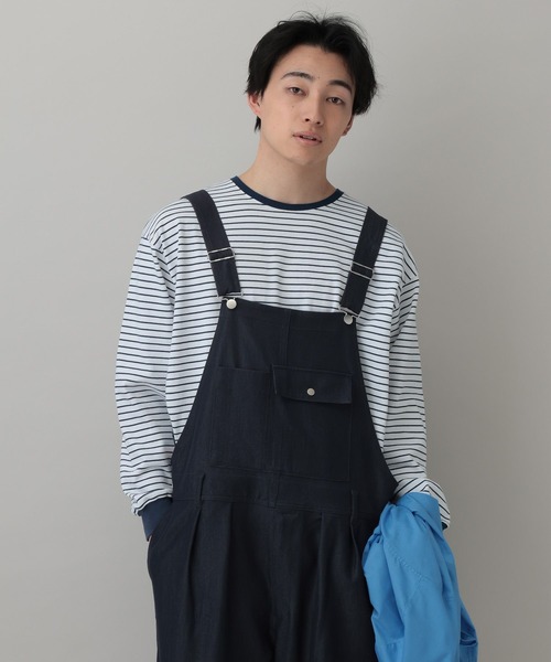 RAGEBLUE（レイジブルー）の「TR Denim Like OverAll/デニムライクオーバーオール（サロペット/オーバーオール・メンズ・ネイビー/ブラック・FREE）」の11枚目の写真
