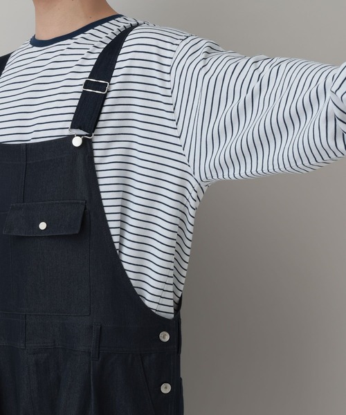 RAGEBLUE（レイジブルー）の「TR Denim Like OverAll/デニムライクオーバーオール（サロペット/オーバーオール・メンズ・ネイビー/ブラック・FREE）」の7枚目の写真