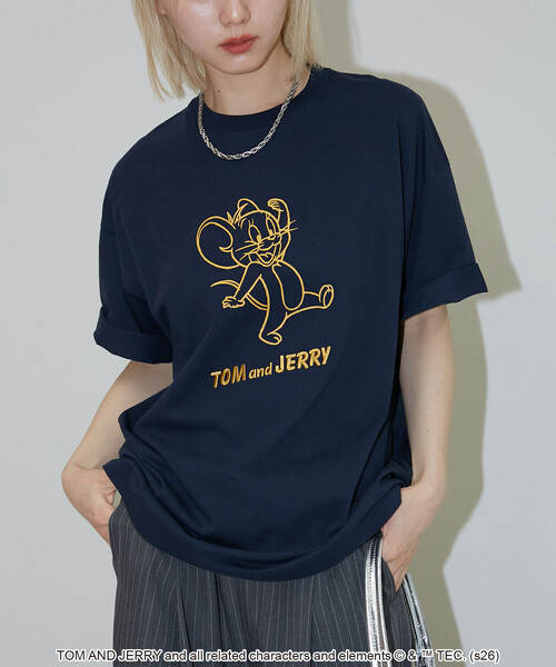 PUBLUX(パブリュクス)の「PUBLUX/パブリュクス <機能性素材>TOM&JERRY/トムとジェリー グラフィック Tシャツ 限定展開(Tシャツ/カットソー・メンズ・ブラック/ネイビー/チャコールグレー/ホワイト/ピンク・SMALL/MEDIUM/LARGE)」の12枚目の写真