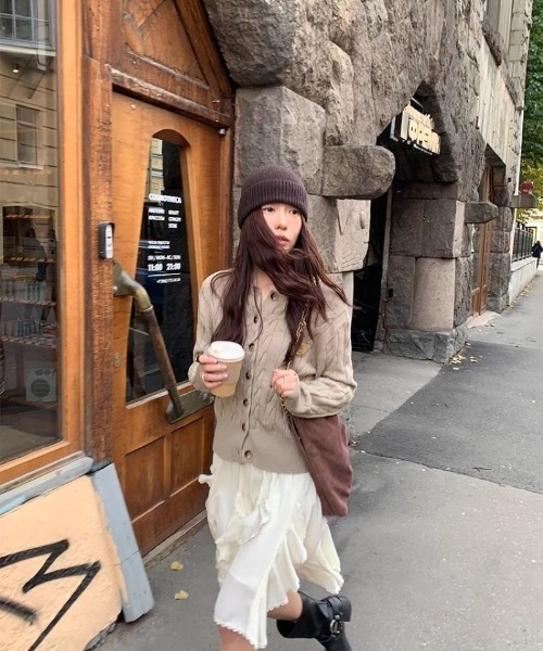 Ritzy（リッツィー）の「アシンメトリーミディスカート（スカート・レディース・ホワイト/ブラック・L/M）」の16枚目の写真
