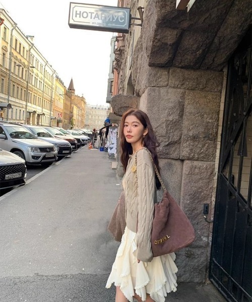 Ritzy（リッツィー）の「アシンメトリーミディスカート（スカート・レディース・ホワイト/ブラック・L/M）」の19枚目の写真