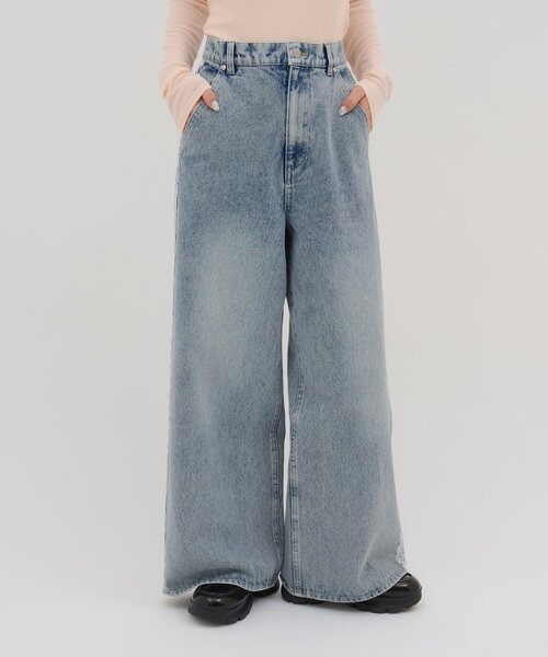 DISCOAT(ディスコート)の「【umm./新型登場♡】レース使いデニムワイドパンツ(その他パンツ・レディース・ブルー・LARGE/MEDIUM/SMALL)」の6枚目の写真