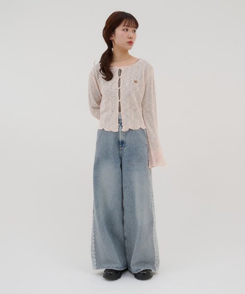 DISCOAT(ディスコート)の「【umm./新型登場♡】レース使いデニムワイドパンツ(その他パンツ・レディース・ブルー・LARGE/MEDIUM/SMALL)」の12枚目の写真
