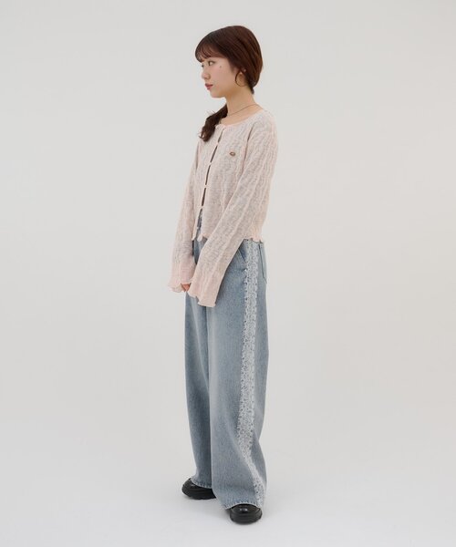 DISCOAT(ディスコート)の「【umm./新型登場♡】レース使いデニムワイドパンツ(その他パンツ・レディース・ブルー・LARGE/MEDIUM/SMALL)」の13枚目の写真