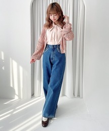 F i.n.t（フィント）の「ポケット小花刺繍デニムパンツ（デニムパンツ）」