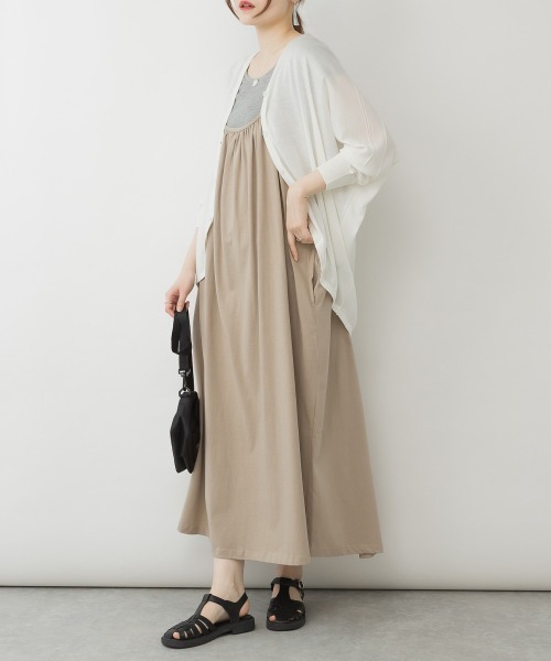 aity(アイティ)の「M-5L ロング丈ボレロカーディガン(カーディガン/ボレロ・レディース・ネイビー/グレー/オフホワイト/ブラック・M~L/4L~5L/LL~3L)」の10枚目の写真