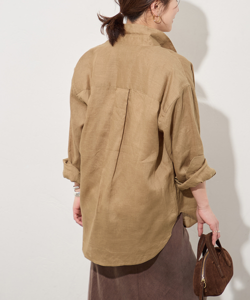 JOURNAL STANDARD(ジャーナルスタンダード)の「リネンレギュラーカラーシャツ(シャツ/ブラウス・レディース・チャコールグレー/ホワイト/ベージュ/ピンク・FREE)」の18枚目の写真