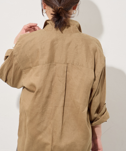 JOURNAL STANDARD(ジャーナルスタンダード)の「リネンレギュラーカラーシャツ(シャツ/ブラウス・レディース・チャコールグレー/ホワイト/ベージュ/ピンク・FREE)」の19枚目の写真