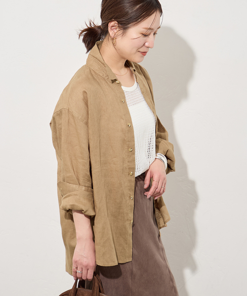 JOURNAL STANDARD(ジャーナルスタンダード)の「リネンレギュラーカラーシャツ(シャツ/ブラウス・レディース・チャコールグレー/ホワイト/ベージュ/ピンク・FREE)」の20枚目の写真