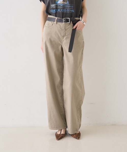 RED CARD TOKYO(レッドカード)の「【RED CARD/レッドカード】35th Anniv. Wide ワイドデニム/リネン混/35th Anniversary Wide(デニムパンツ・レディース・グレイッシュベージュ・25/24/23/22)」の2枚目の写真