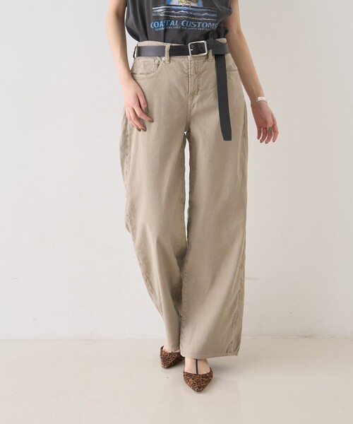 RED CARD TOKYO(レッドカード)の「【RED CARD/レッドカード】35th Anniv. Wide ワイドデニム/リネン混/35th Anniversary Wide(デニムパンツ・レディース・グレイッシュベージュ・25/24/23/22)」の3枚目の写真