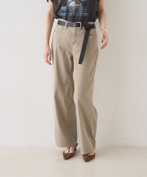 RED CARD TOKYO(レッドカード)の「【RED CARD/レッドカード】35th Anniv. Wide ワイドデニム/リネン混/35th Anniversary Wide(デニムパンツ・レディース・グレイッシュベージュ・25/24/23/22)」の4枚目の写真
