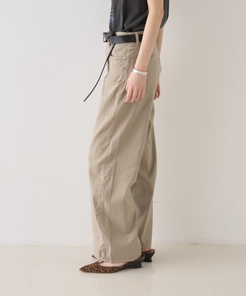 RED CARD TOKYO(レッドカード)の「【RED CARD/レッドカード】35th Anniv. Wide ワイドデニム/リネン混/35th Anniversary Wide(デニムパンツ・レディース・グレイッシュベージュ・25/24/23/22)」の6枚目の写真