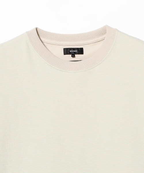 BEAMS（ビームス）の「マイクロ ボーダー Tシャツ（吸水速乾）（Tシャツ/カットソー・メンズ・ブラック/ミント・S/M/L/XL）」の3枚目の写真