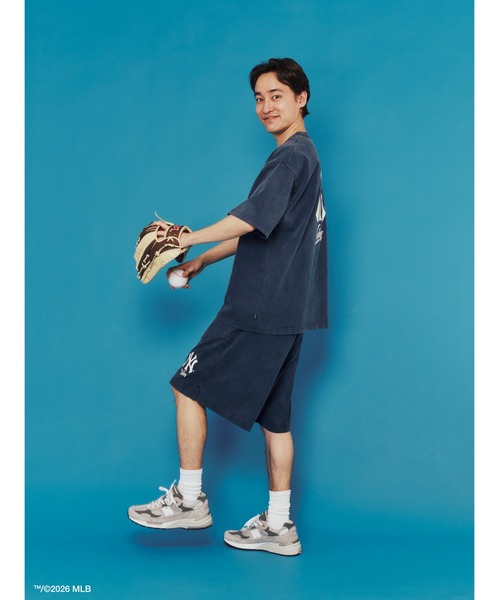 KEBOZ(ケボズ)の「KEBOZ × MLB NEW YORK YANKEES LOGO WASHED TENJIKU SHORTS(その他パンツ・メンズ・ネイビー・2XL/XL/L/M/S)」の7枚目の写真