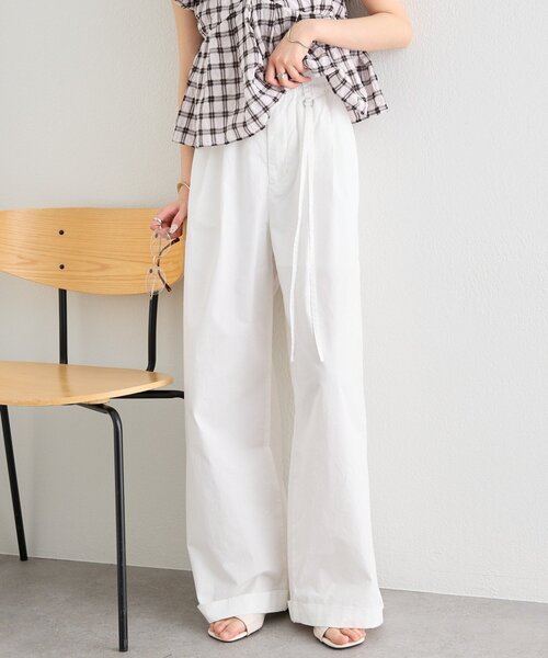 mystic(ミスティック)の「ワイドベルトタックパンツ(その他パンツ・レディース・ベージュ/オフホワイト/ブラック・1/2/0)」の2枚目の写真