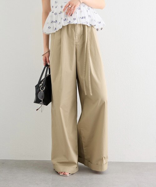 mystic(ミスティック)の「ワイドベルトタックパンツ(その他パンツ・レディース・ベージュ/オフホワイト/ブラック・1/2/0)」の13枚目の写真