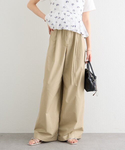 mystic(ミスティック)の「ワイドベルトタックパンツ(その他パンツ・レディース・ベージュ/オフホワイト/ブラック・1/2/0)」の14枚目の写真