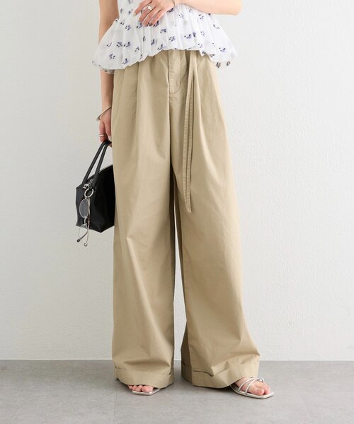 mystic(ミスティック)の「ワイドベルトタックパンツ(その他パンツ・レディース・ベージュ/オフホワイト/ブラック・1/2/0)」の20枚目の写真