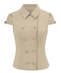 andwang（アンドワン）の「Short Sleeve Double Button Tops（シャツ/ブラウス）」