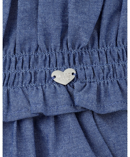 mezzo piano（メゾピアノ）の「カットワーク刺しゅうチュニック　半袖Tシャツセット（Tシャツ/カットソー・キッズ・ブルー/オフホワイト・140cm/130cm/120cm/110cm）」の11枚目の写真