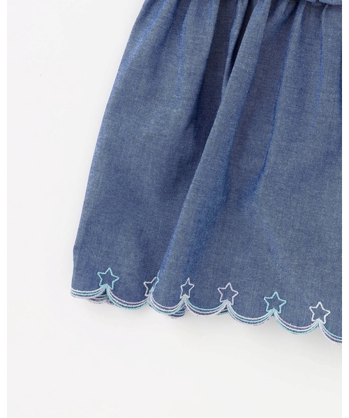 mezzo piano（メゾピアノ）の「カットワーク刺しゅうチュニック　半袖Tシャツセット（Tシャツ/カットソー・キッズ・ブルー/オフホワイト・140cm/130cm/120cm/110cm）」の10枚目の写真