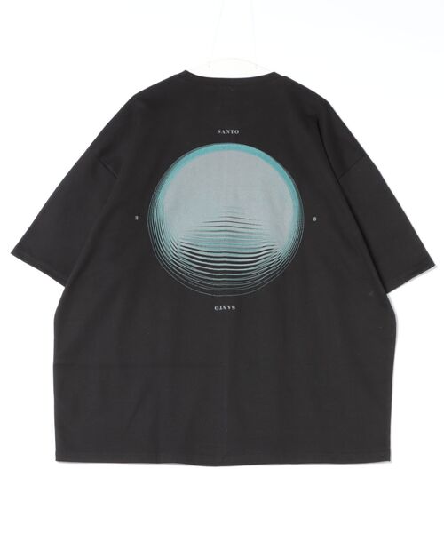 a.p.o.v.(エーピーオービー)の「a.p.o.v. グラフィックサークルバックプリントフロントパイピングラインオーバーサイズTシャツ(Tシャツ/カットソー・メンズ・ホワイト/ブラック・ONESIZE)」の3枚目の写真