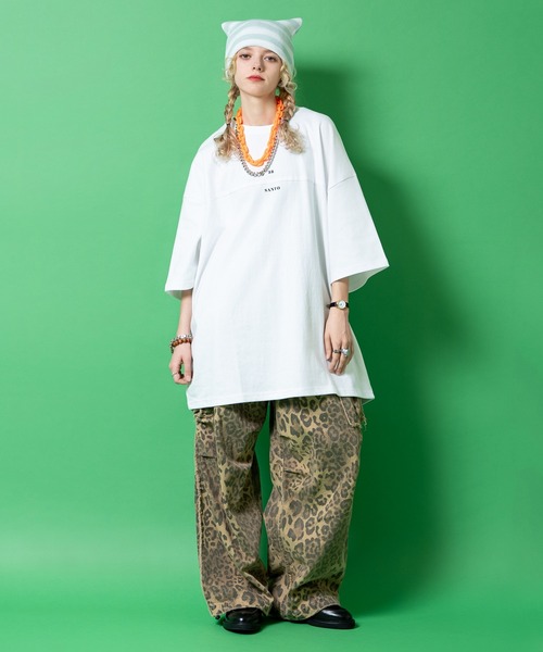a.p.o.v.(エーピーオービー)の「a.p.o.v. グラフィックサークルバックプリントフロントパイピングラインオーバーサイズTシャツ(Tシャツ/カットソー・メンズ・ホワイト/ブラック・ONESIZE)」の9枚目の写真